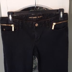 Micheal Kors Skinny Jeans Gold Zipper Detail